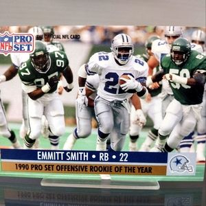 (Emmitt Smith) - (2 Lot Card), (1990 ProSet Card) & (2021 Playoff Card).